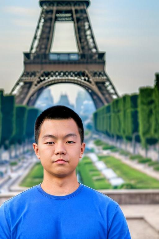 In front of the Eiffel Tower